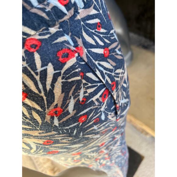 Royal Robbins Floral Blue White Modal Blend Midi Dress Women's Size Small - Picture 7 of 9